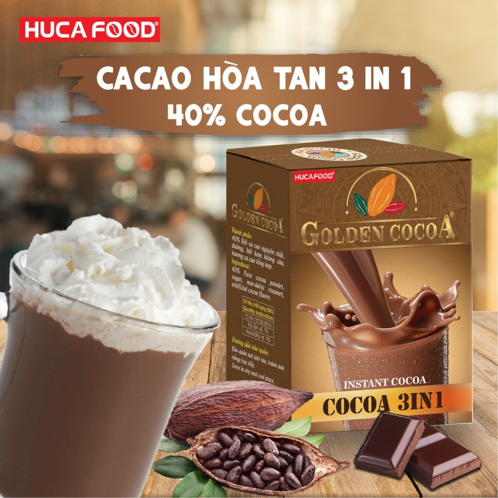 Dịch vụ gia công cacao trọn gói toàn quốc giá tốt chất lượng, uy tín 2021 - Cacao hòa tan sữa đá 3in1.