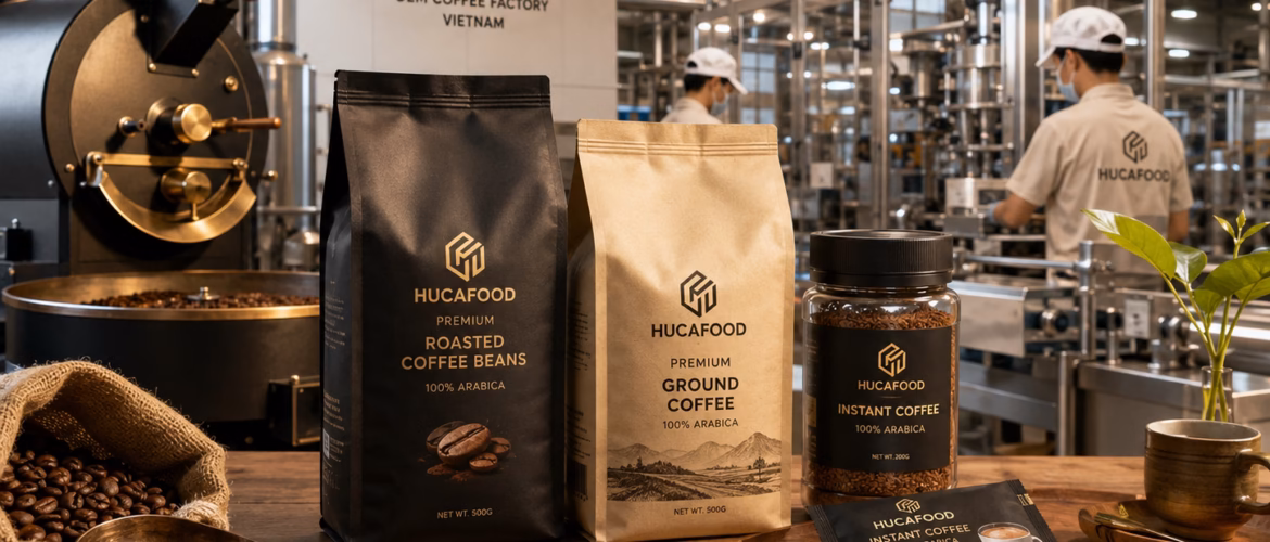 oem coffee factory vietnam private label coffee manufacturer hucafood