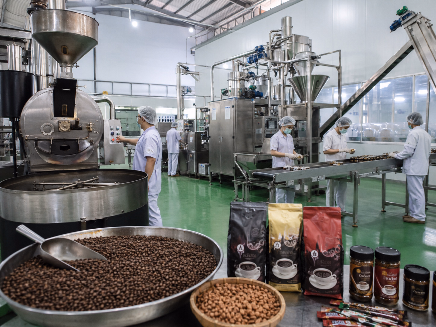 vietnamese oem coffee factory for roasted ground and instant coffee production